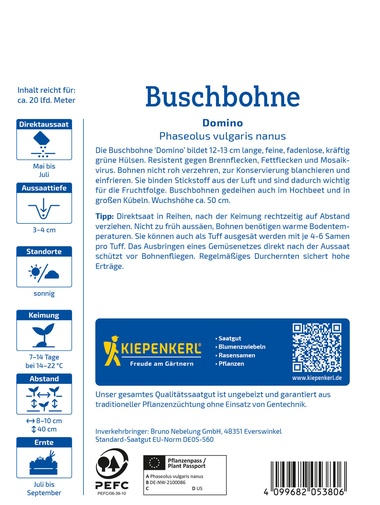 Buschbohnensamen Domino