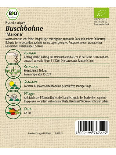 Bio Buschbohne  Marona