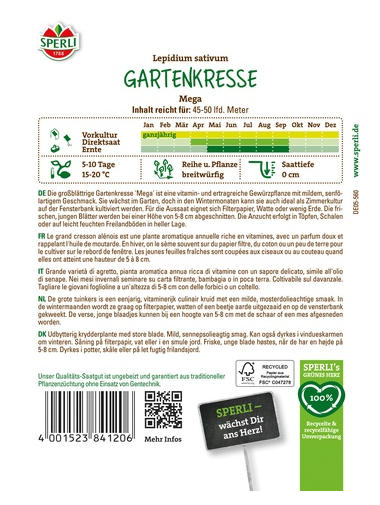 Gartenkresse Mega, MaxiPack 50g