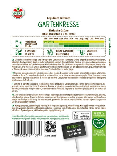 Gartenkresse Einfache Grüne