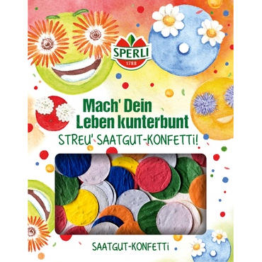 Saatgut-Konfetti, rund