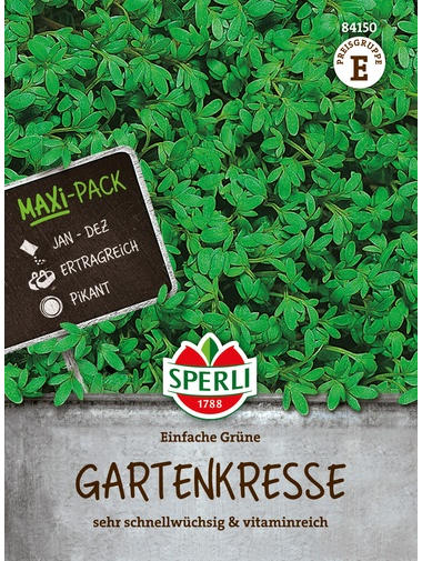 Gartenkresse Einfache Grüne, MaxiPack 50g