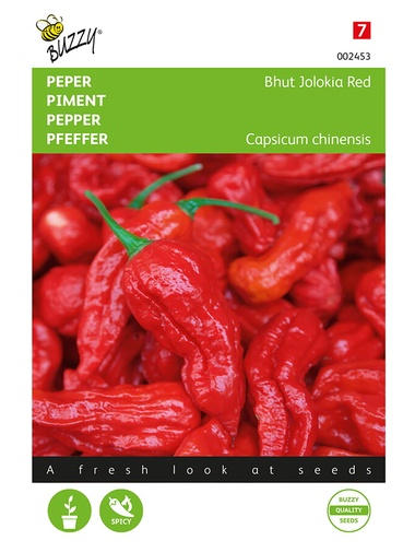 Pfeffer Bhut Jolokia rot